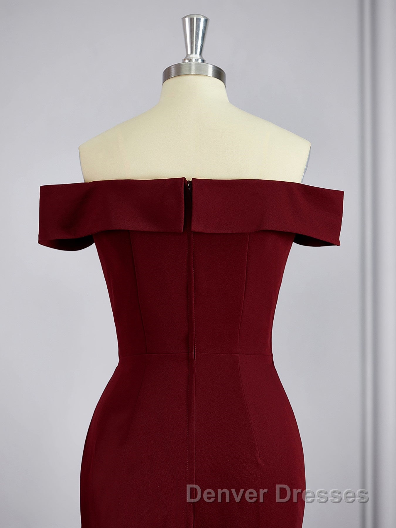 Sheath/Column Off-the-Shoulder Floor-Length Stretch Crepe Mother of the Bride Dress With Ruffles