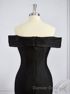 Sheath/Column Off-the-Shoulder Sweep Train Jersey Bridesmaid Dress