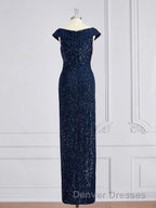 Sheath/Column V-neck Floor-Length Mother of the Bride Dress With Ruffles