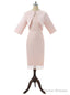 Sheath Knee Length Pink Mother Of The Bride Dresses With Jacket