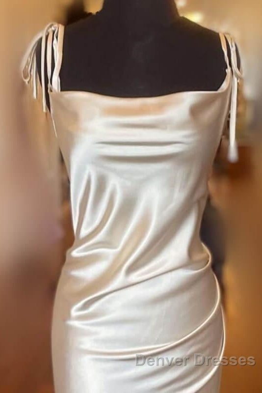 Sheath Midi Soft Satin Bridesmaid Dress Secondary image