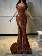 Sheath Straight Court Train Prom Dress