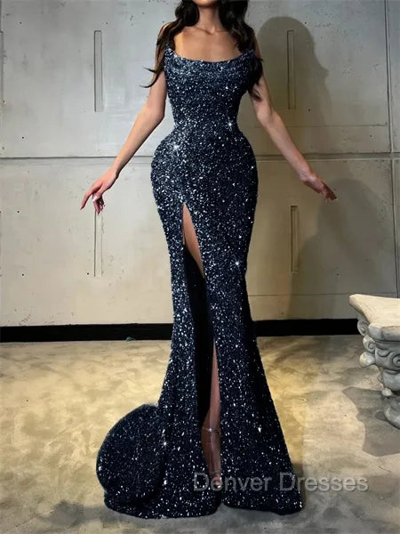 Sheath Straight Court Train Prom Dress