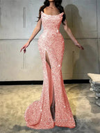 Sheath Straight Court Train Prom Dress