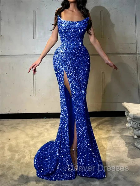 Sheath Straight Court Train Prom Dress