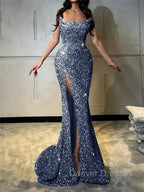 Sheath Straight Court Train Prom Dress