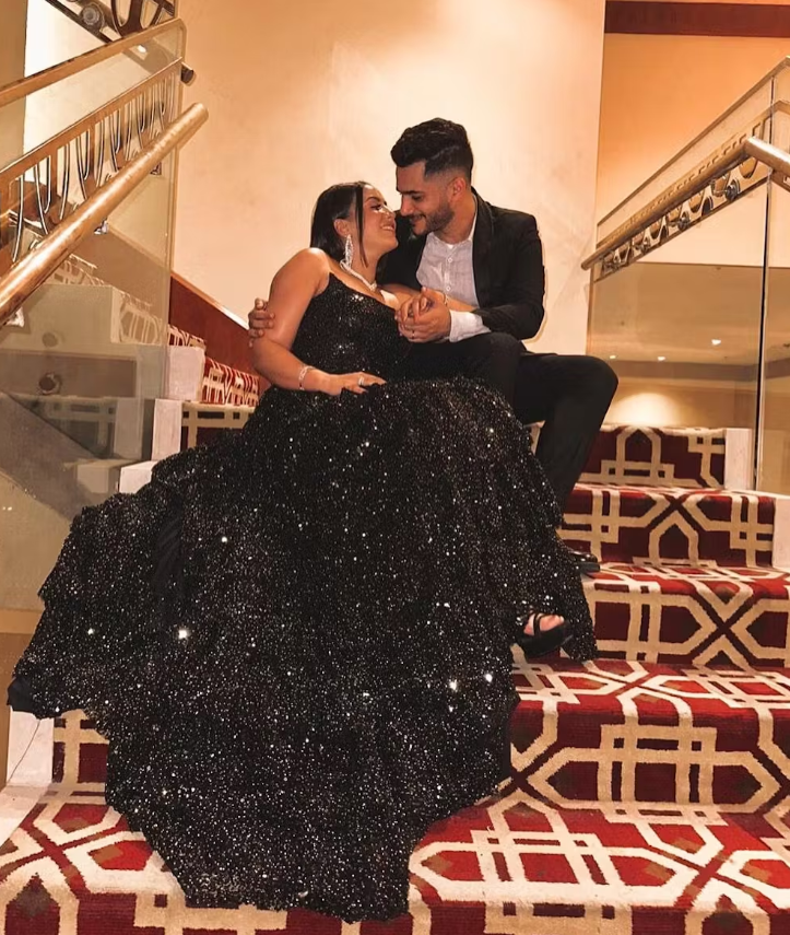 Shiny Black Strapless A-Line Sequin Slit Long Prom Dress Formal Evening Gowns