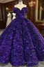 Shiny Off The Shoulder Burgundy Purple Long Prom Dress, Wine Red Purple Formal Evening Dress