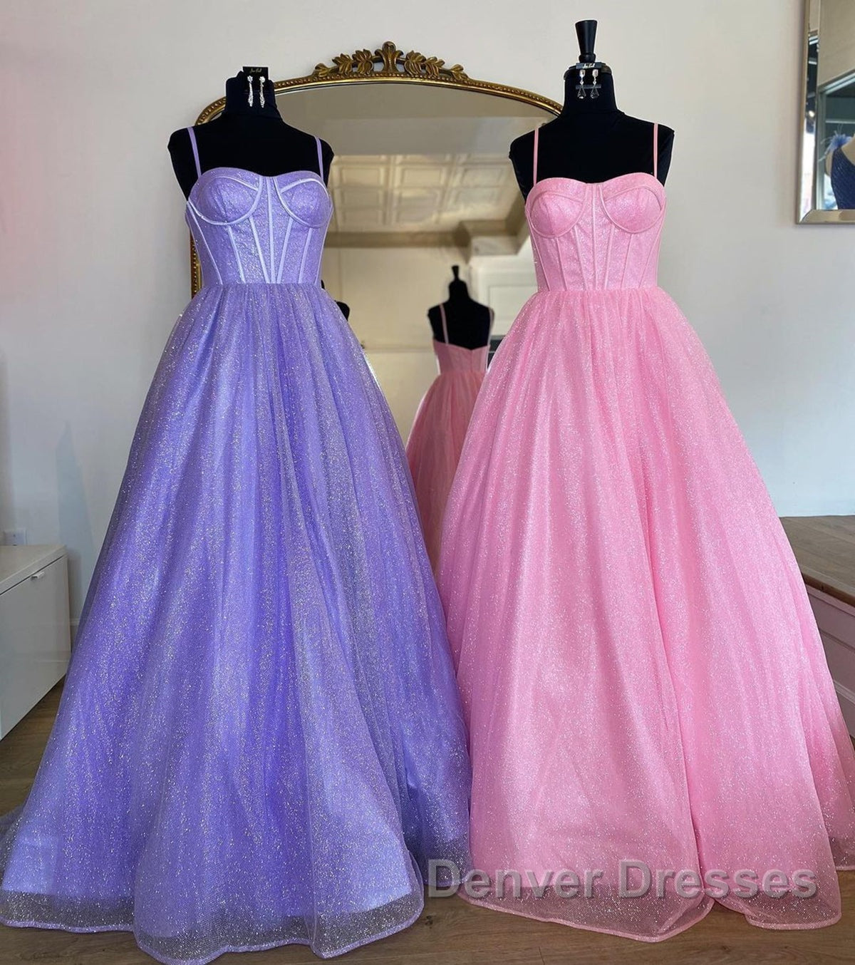 Shiny Purple Pink Long Prom Dress, Purple Pink Long Formal Evening Dress Secondary image