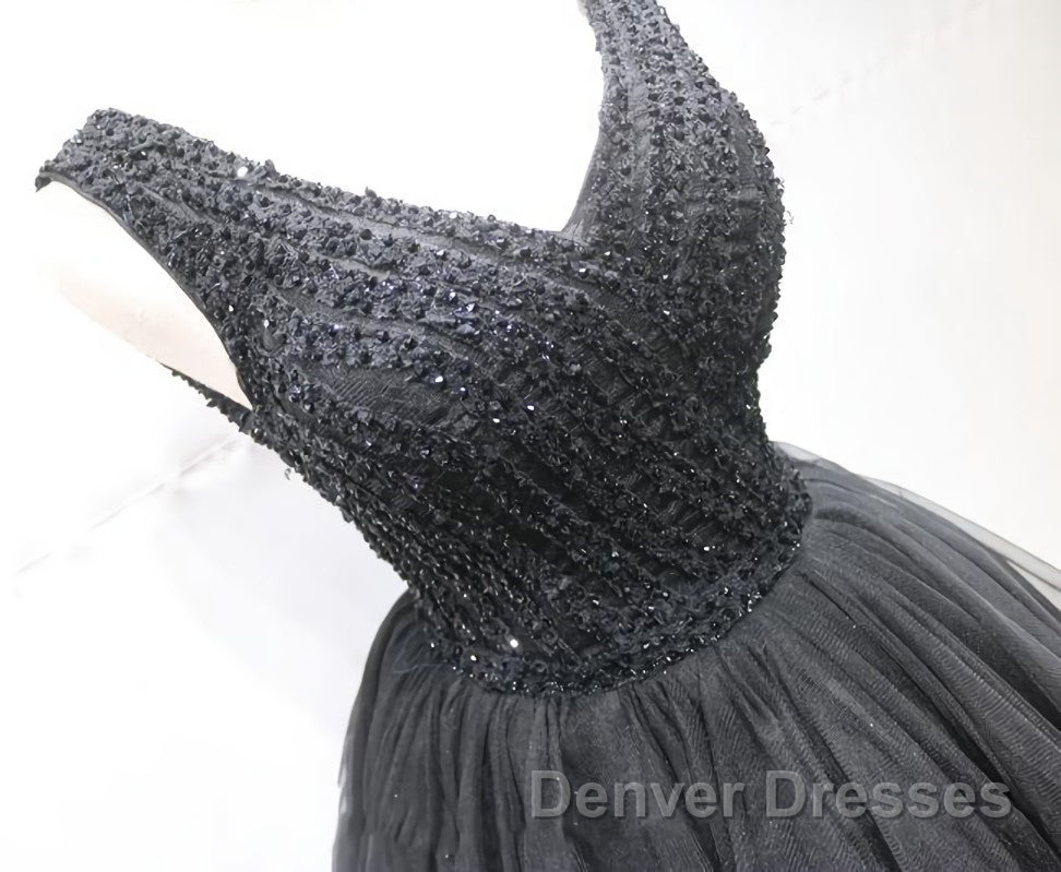 Short Black Lace Prom Dress, Short Black Lace Homecoming Graduation Dress