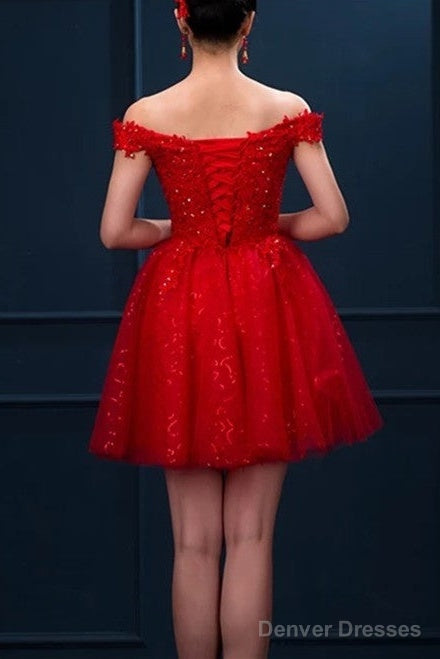 Short Burgundy Prom Dresses Sequin Lace Secondary image