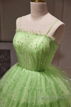 Short Green Prom Dress, Short Green Graduation Homecoming Dress