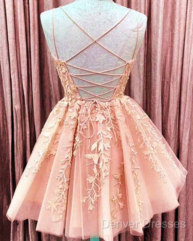 Short Junior Prom Dress Tulle Appliques Secondary image