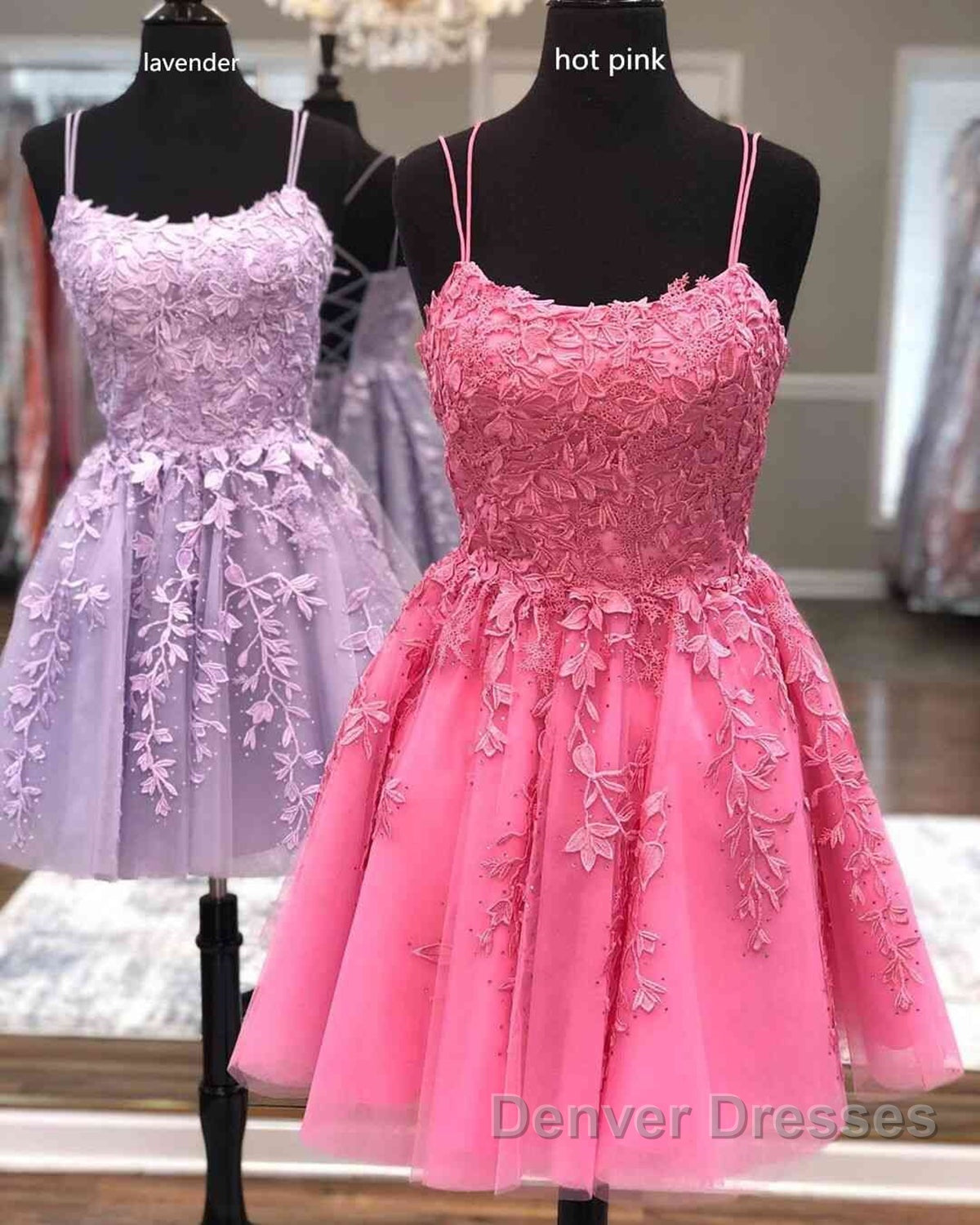 Short Light Lace Prom Dress, Short Lace Graduation Homecoming Dress
