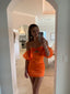 Orange Short Prom Dress Homecoming Dress