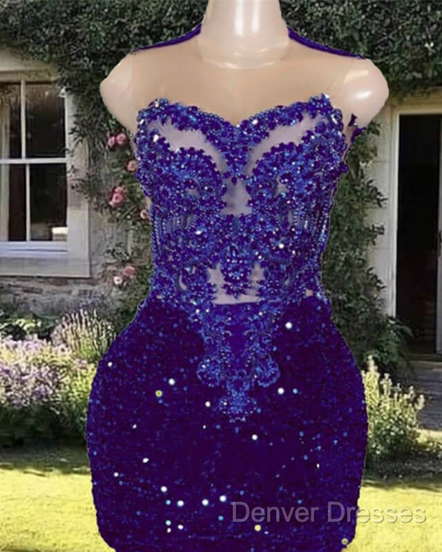 Short Purple Sequin Bodycon Dress With Embroidery Secondary image