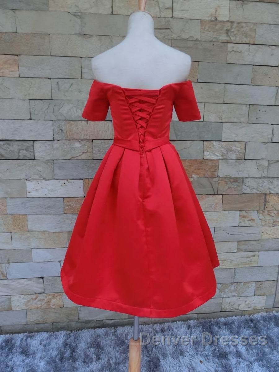 Short Sleeves Short Prom Dress, Short Sleeves Short Formal Homecoming Graduation Dress