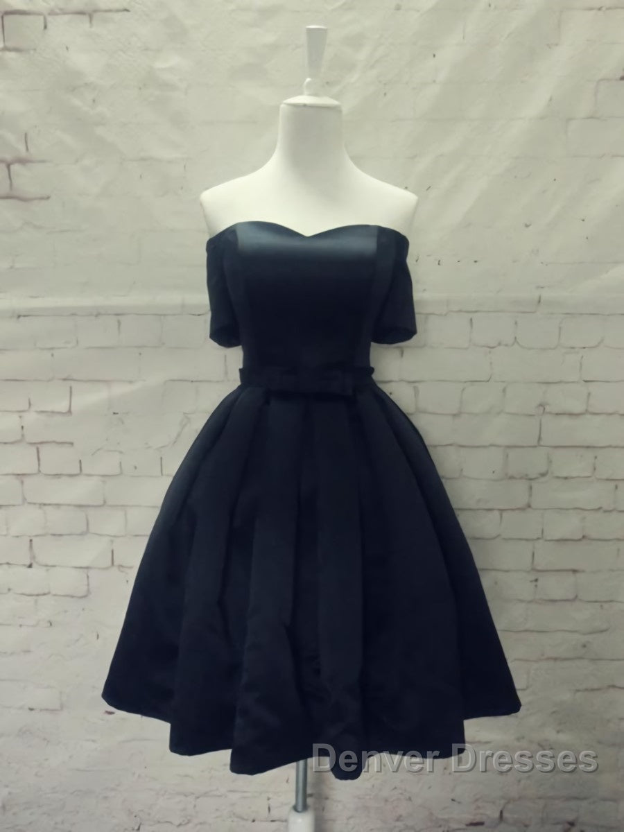 Short Sleeves Short Prom Dress, Short Sleeves Short Formal Homecoming Graduation Dress