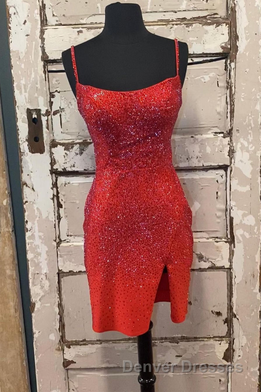 Short Tight Yellow Homecoming Dress,Crystal Beaded Semi Formal Dress