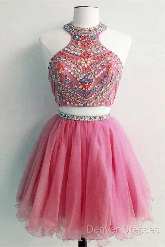 Short Two Piece Prom Dress Beaded Top Secondary image