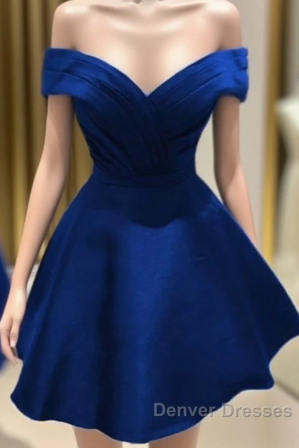 Short V Neck Off The Shoulder Homecoming Dress Main image