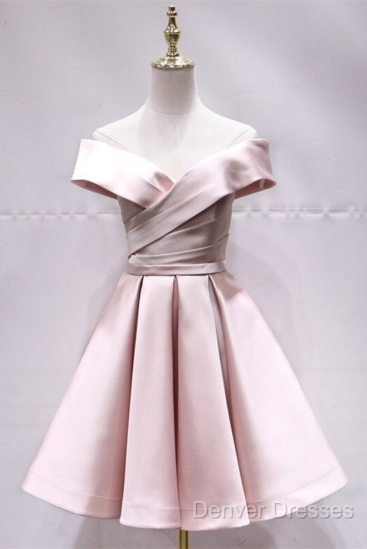 Short Yellow Homecoming Dress Satin Off The Shoulder Secondary image