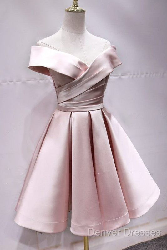 Short Yellow Homecoming Dress Satin Off The Shoulder