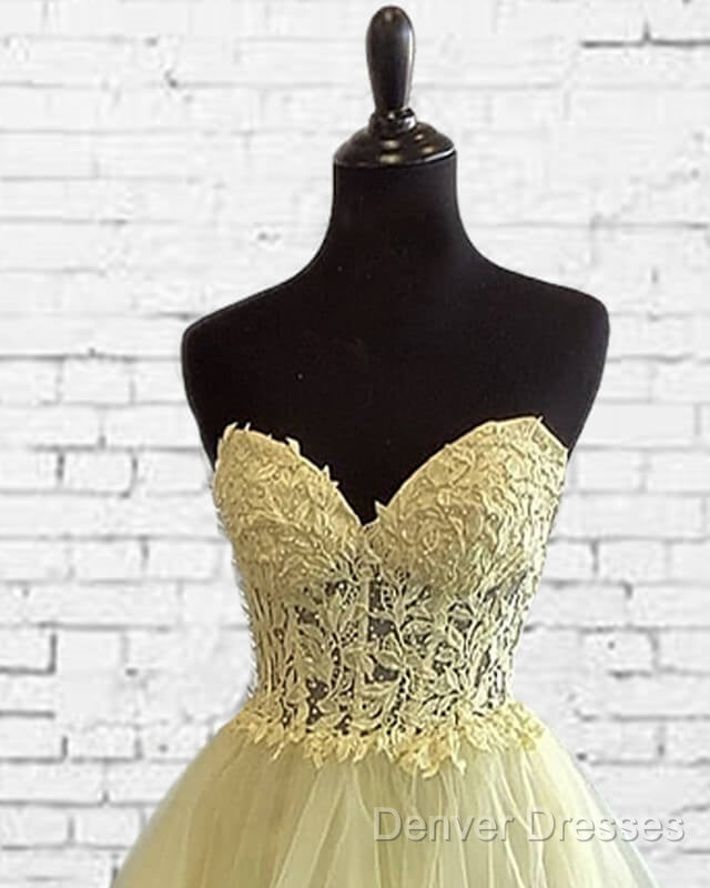 Short Yellow Lace Corset Ruffle Hemline Dress Secondary image