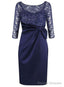 Short Zipper Sheath Homecoming Dress,Bateau Beading Homecoming Dress,Short/Mini 3/4 Sleeves Satin Homecoming Dress