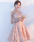 Cute A Line One Shoulder Short Prom Dress Homecoming Dress