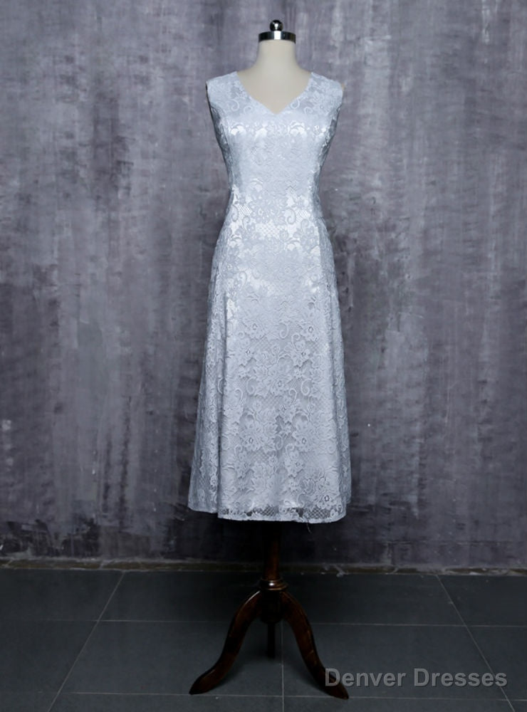 Silver Mother Of The Bride Dresses A-line V-neck Cap Sleeves Main image
