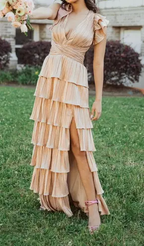 Simple A Line Long Prom Dress Evening Dress