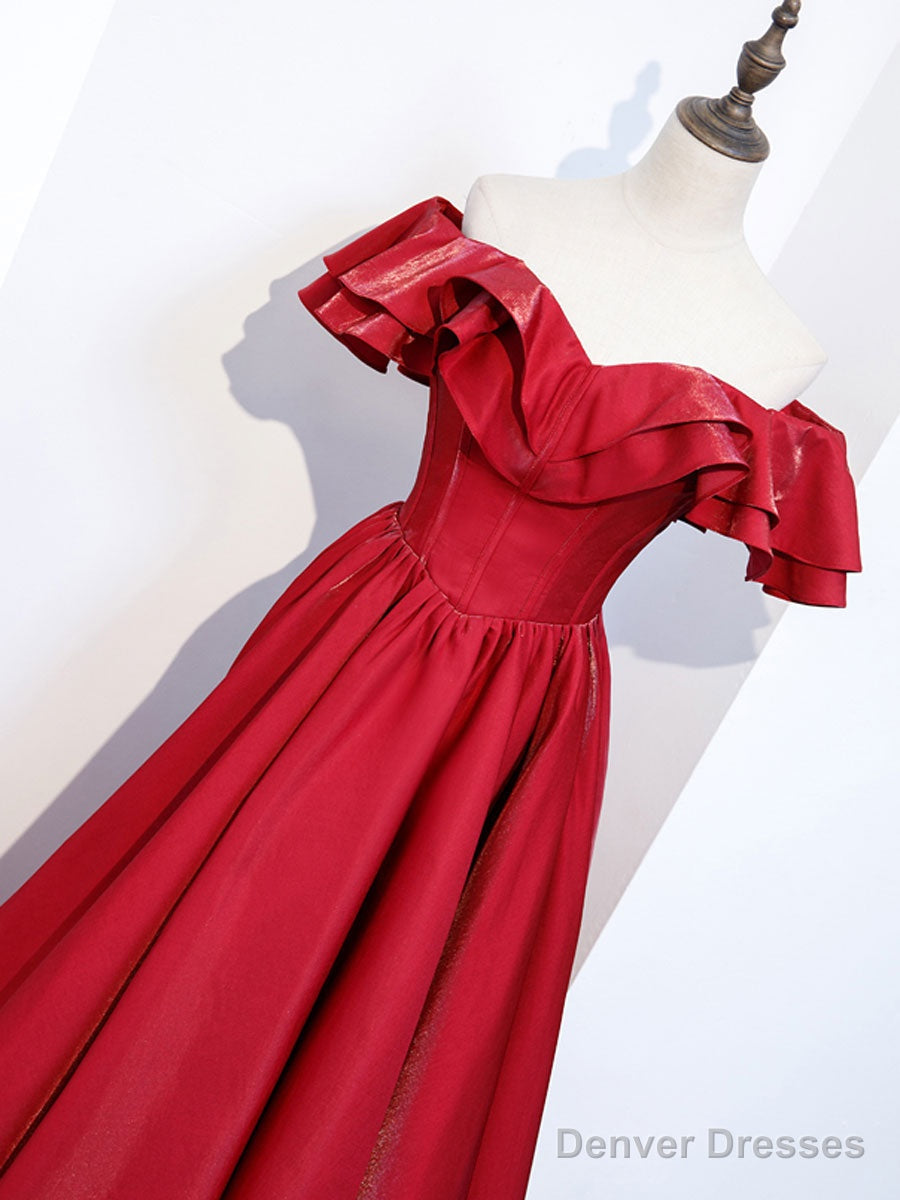 Formal Dress Places Near Me, Simple A line Satin Long Prom Dress
