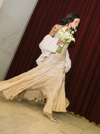 Simple A Line Spaghetti Strap Light Champagne Satin Evening Dress Party Dress