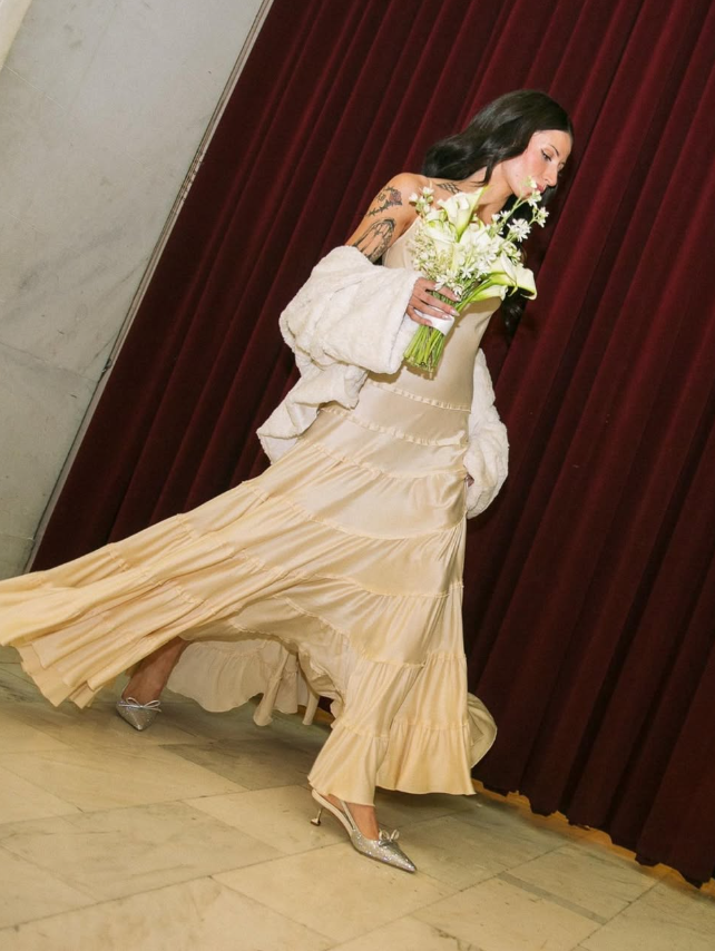 Simple A Line Spaghetti Strap Light Champagne Satin Evening Dress Party Dress