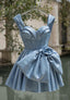 Simple A Line Straps Blue Homecoming Dress 16Th Birthday Outfits