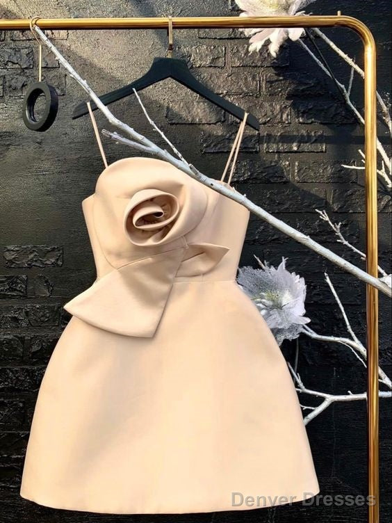 Simple A Line Straps Champagne Homecoming Dress 16Th Birthday Outfits