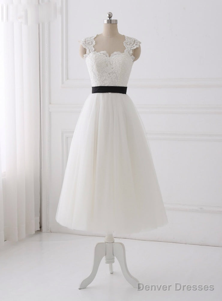 Simple Bohemian Tea Length Wedding Dresses