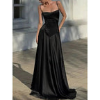 Simple Brown Spaghetti Straps A Line Prom Dress Party Dress