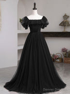 Simple Burgundy A line Long Prom Dresses, Burgundy Bridesmaid Dresses