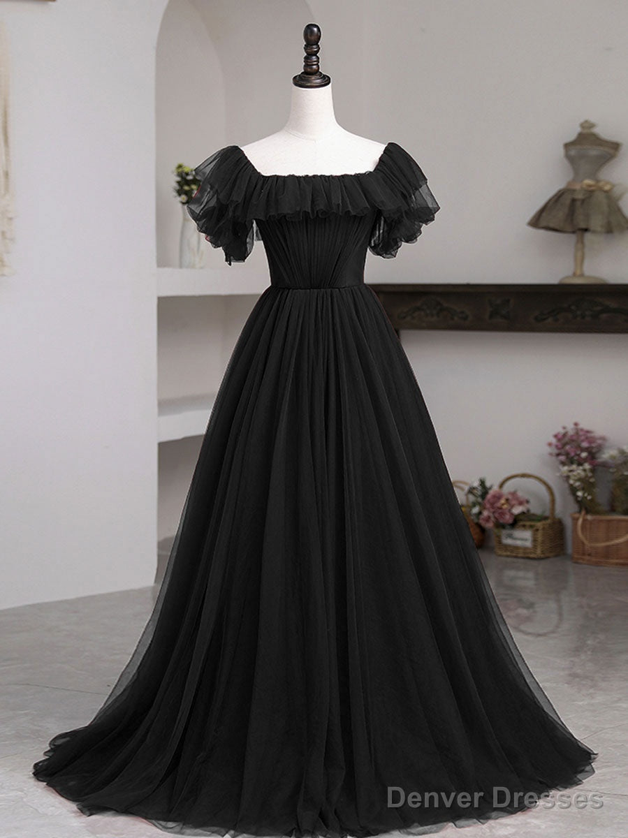 Simple Burgundy A line Long Prom Dresses, Burgundy Bridesmaid Dresses