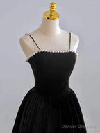 Simple burgundy tea length prom dress, burgundy homecoming dress