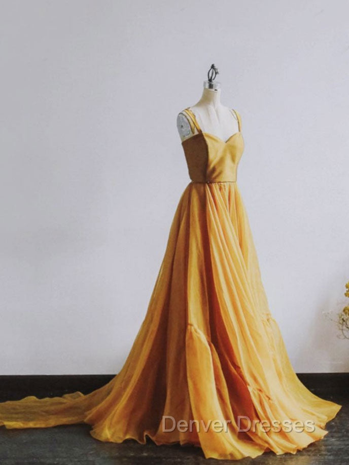 Simple Chiffon Sweetheart Long Prom Dress, Chiffon Evening Dress Secondary image