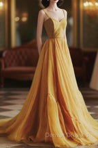 Simple Chiffon Sweetheart Long Prom Dress, Chiffon Evening Dress