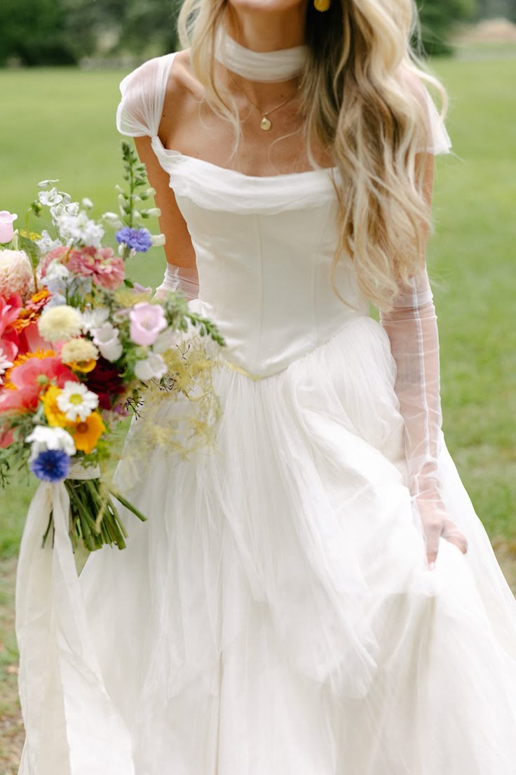 Simple Classic White A Line Strap Satin Tulle Long Prom Dress Wedding Dress