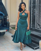 Simple Green Prom Dress Wedding Guest Dress