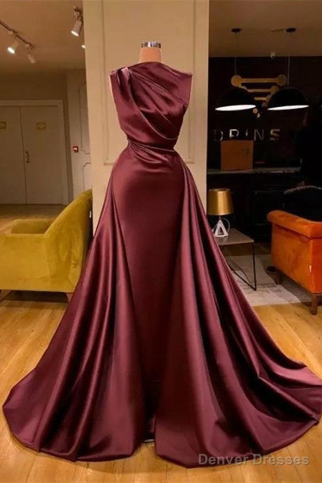 Simple High Neck Sleeveless Long Fashion Prom Dresses Main image