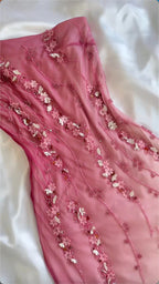 Simple Mermaid Prom Gown With Beads One Shoulder Prom Dress For Teens