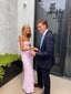 Simple Mermaid Spaghetti Straps Floor Length Sleeveless Pink Prom Dress