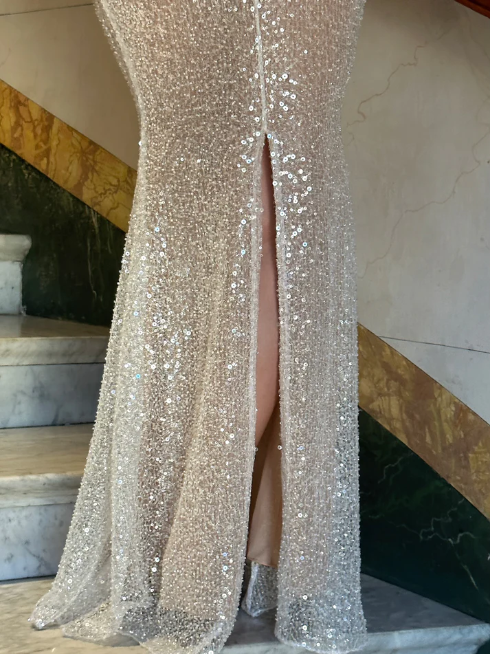 Simple Mermaid Straps Sequin Prom Dress Maxi Dress 22Th Birthday Outfits